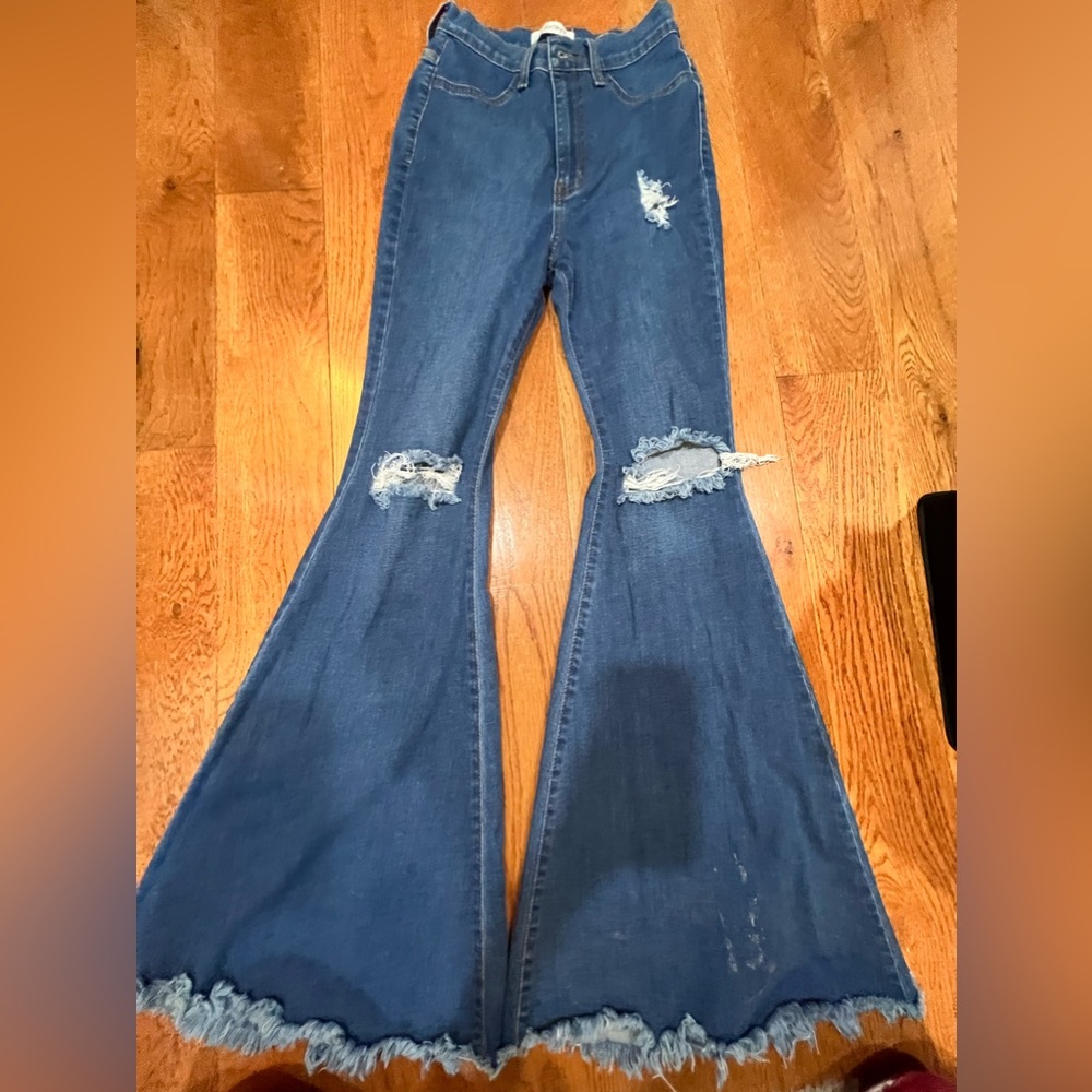 Flare high rise jeans